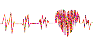 A graph of heart beats 