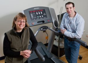 Darla Castelli (left) and Charles Hillman, professors of kinesiology and community health
